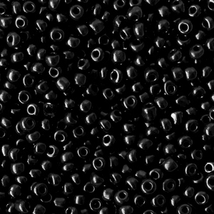 Glass seed beads 2mm Black, 10 grams